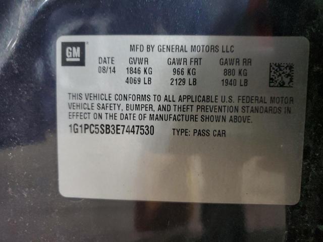 Photo 11 VIN: 1G1PC5SB3E7447530 - CHEVROLET CRUZE LT 