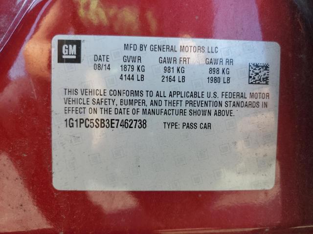 Photo 11 VIN: 1G1PC5SB3E7462738 - CHEVROLET CRUZE LT 