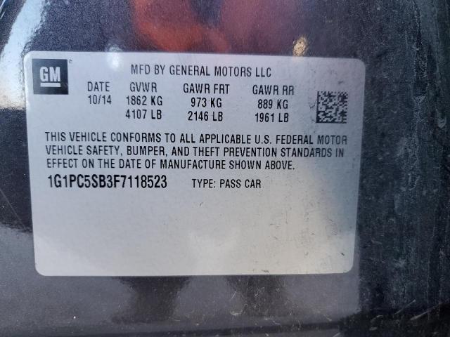 Photo 11 VIN: 1G1PC5SB3F7118523 - CHEVROLET CRUZE LT 