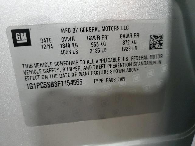 Photo 11 VIN: 1G1PC5SB3F7154566 - CHEVROLET CRUZE 