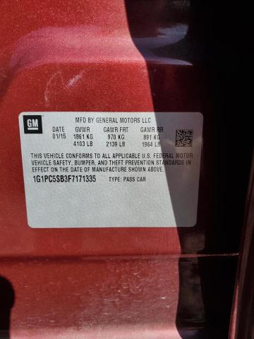 Photo 11 VIN: 1G1PC5SB3F7171335 - CHEVROLET CRUZE LT 