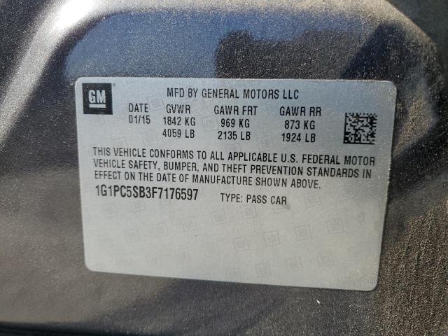 Photo 11 VIN: 1G1PC5SB3F7176597 - CHEVROLET CRUZE 