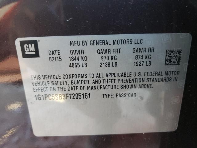 Photo 9 VIN: 1G1PC5SB3F7205161 - CHEVROLET CRUZE 