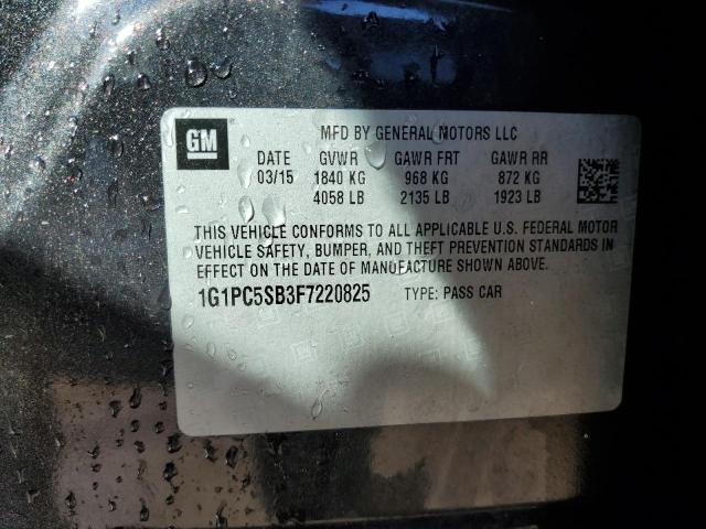 Photo 12 VIN: 1G1PC5SB3F7220825 - CHEVROLET CRUZE 