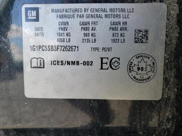 Photo 11 VIN: 1G1PC5SB3F7262671 - CHEVROLET CRUZE 