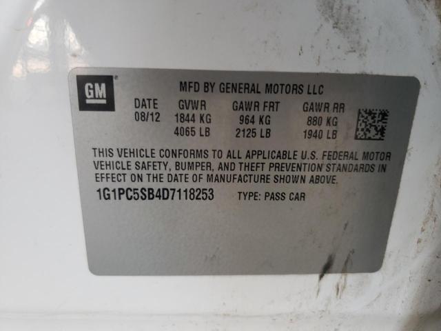 Photo 11 VIN: 1G1PC5SB4D7118253 - CHEVROLET CRUZE LT 