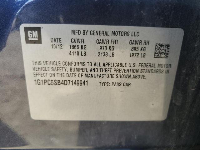 Photo 12 VIN: 1G1PC5SB4D7149941 - CHEVROLET CRUZE LT 