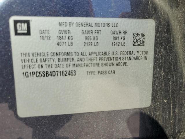 Photo 11 VIN: 1G1PC5SB4D7162463 - CHEVROLET CRUZE LT 