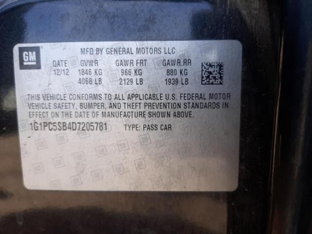 Photo 11 VIN: 1G1PC5SB4D7205781 - CHEVROLET CRUZE LT 