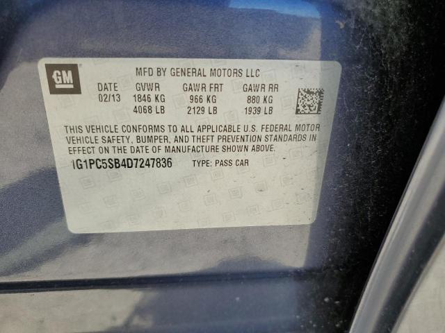 Photo 9 VIN: 1G1PC5SB4D7247836 - CHEVROLET CRUZE LT 