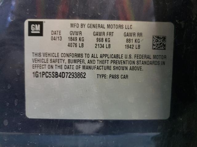 Photo 9 VIN: 1G1PC5SB4D7293862 - CHEVROLET CRUZE LT 