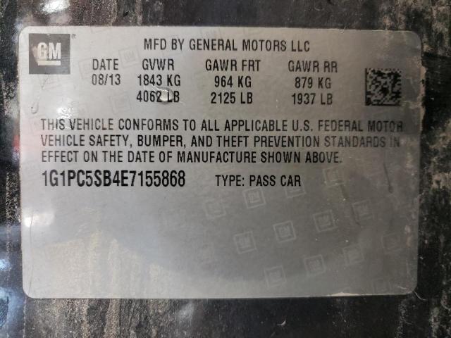 Photo 9 VIN: 1G1PC5SB4E7155868 - CHEVROLET CRUZE LT 