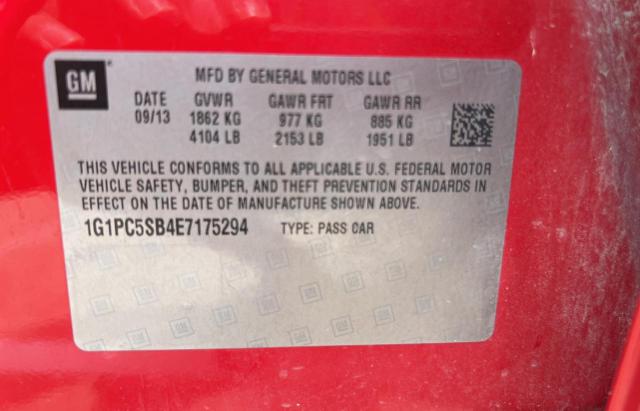 Photo 9 VIN: 1G1PC5SB4E7175294 - CHEVROLET CRUZE 