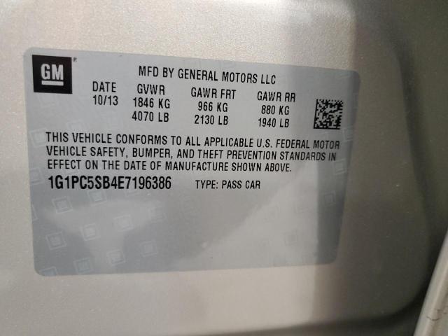 Photo 11 VIN: 1G1PC5SB4E7196386 - CHEVROLET CRUZE LT 