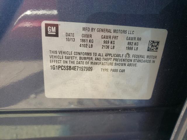 Photo 9 VIN: 1G1PC5SB4E7197909 - CHEVROLET CRUZE LT 