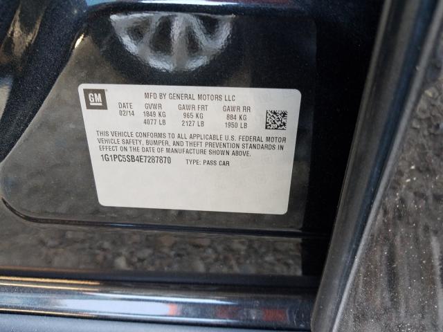 Photo 9 VIN: 1G1PC5SB4E7287870 - CHEVROLET CRUZE LT 