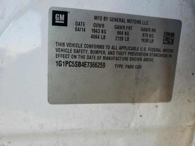 Photo 9 VIN: 1G1PC5SB4E7366259 - CHEVROLET CRUZE LT 