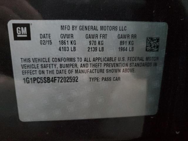 Photo 11 VIN: 1G1PC5SB4F7202592 - CHEVROLET CRUZE LT 