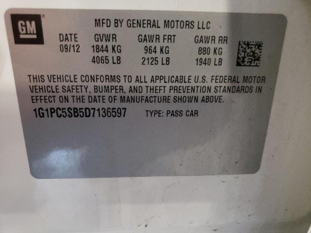 Photo 11 VIN: 1G1PC5SB5D7136597 - CHEVROLET CRUZE LT 