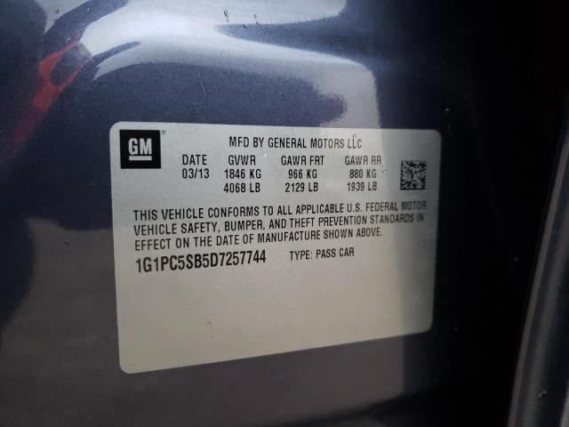 Photo 9 VIN: 1G1PC5SB5D7257744 - CHEVROLET CRUZE LT 