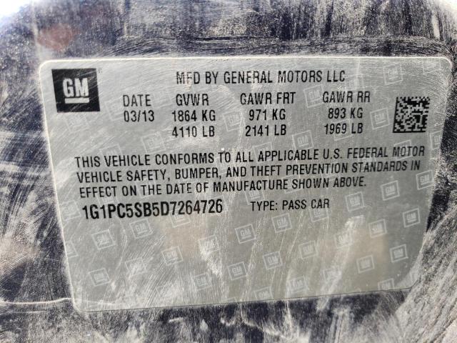 Photo 12 VIN: 1G1PC5SB5D7264726 - CHEVROLET CRUZE LT 