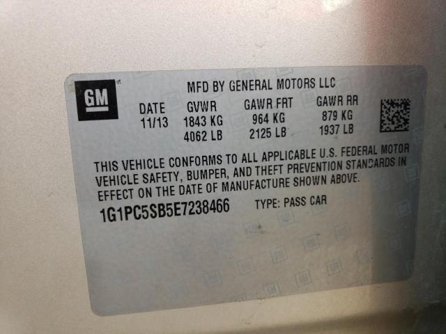 Photo 9 VIN: 1G1PC5SB5E7238466 - CHEVROLET CRUZE LT 