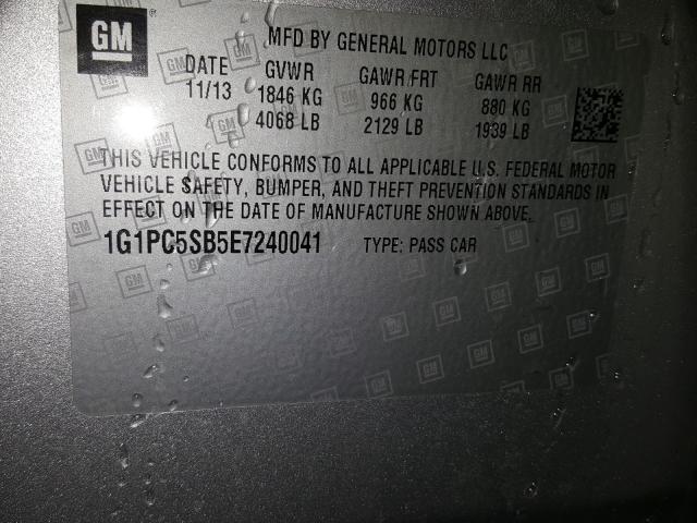 Photo 9 VIN: 1G1PC5SB5E7240041 - CHEVROLET CRUZE LT 