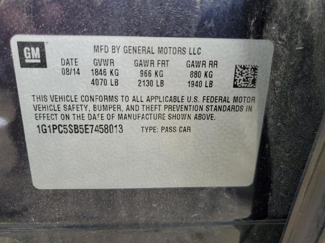 Photo 11 VIN: 1G1PC5SB5E7458013 - CHEVROLET CRUZE LT 