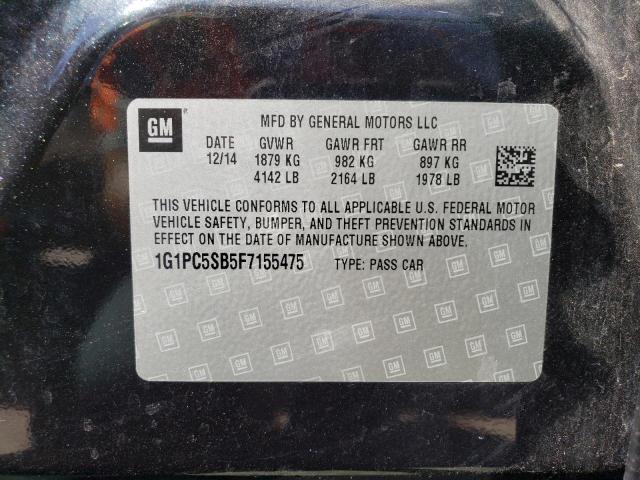 Photo 11 VIN: 1G1PC5SB5F7155475 - CHEVROLET CRUZE LT 