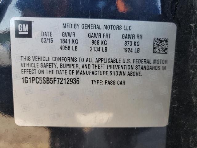 Photo 9 VIN: 1G1PC5SB5F7212936 - CHEVROLET CRUZE LT 