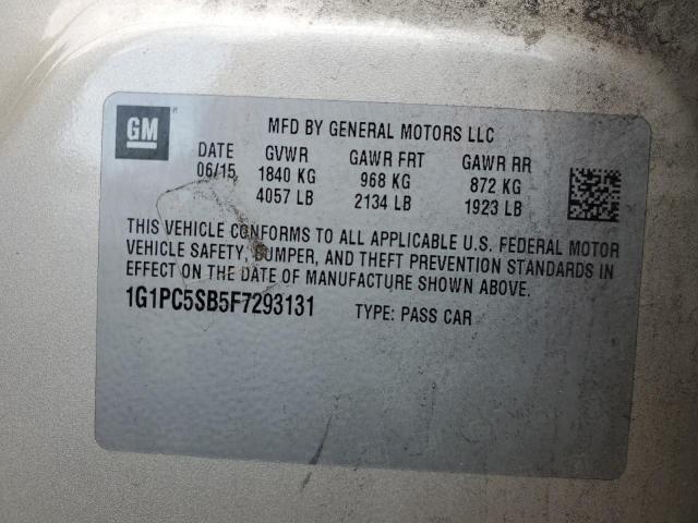 Photo 12 VIN: 1G1PC5SB5F7293131 - CHEVROLET CRUZE 