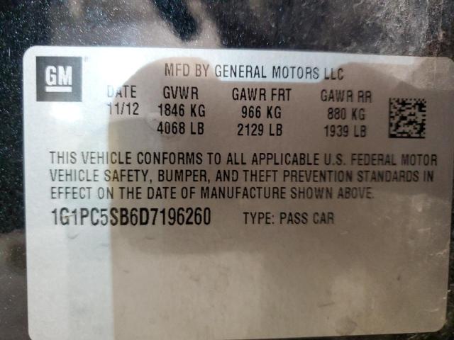 Photo 11 VIN: 1G1PC5SB6D7196260 - CHEVROLET CRUZE LT 