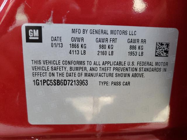 Photo 12 VIN: 1G1PC5SB6D7213963 - CHEVROLET CRUZE 