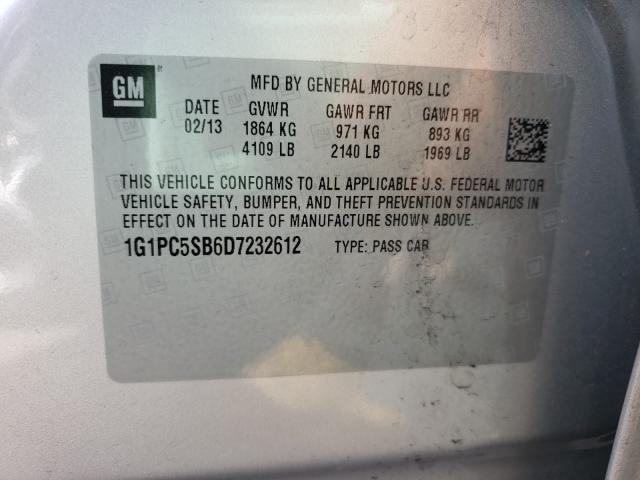 Photo 9 VIN: 1G1PC5SB6D7232612 - CHEVROLET CRUZE LT 