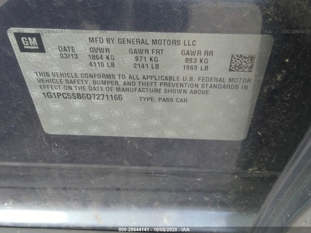 Photo 8 VIN: 1G1PC5SB6D7271166 - CHEVROLET CRUZE 