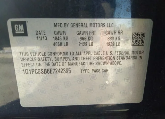 Photo 8 VIN: 1G1PC5SB6E7242395 - CHEVROLET CRUZE 