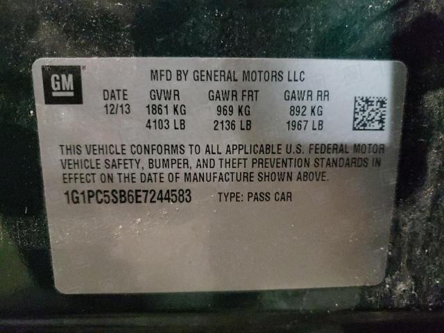 Photo 9 VIN: 1G1PC5SB6E7244583 - CHEVROLET CRUZE LT 