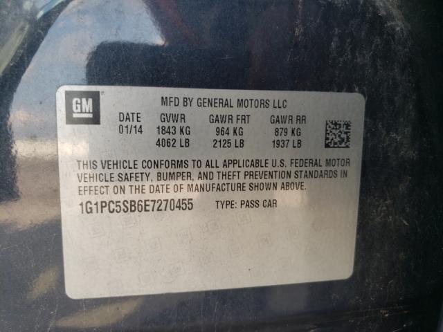 Photo 9 VIN: 1G1PC5SB6E7270455 - CHEVROLET CRUZE LT 