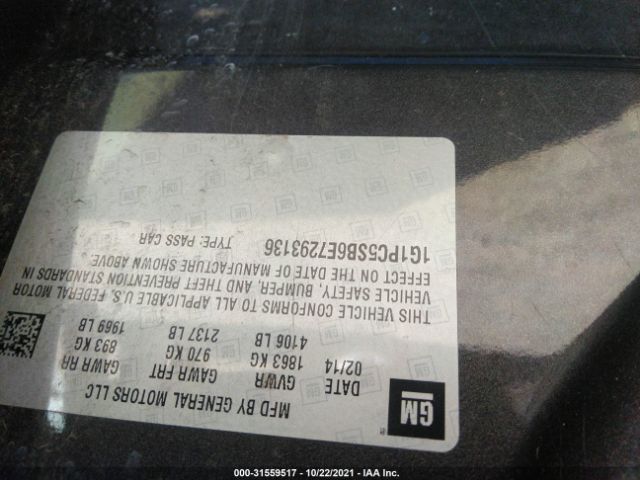 Photo 8 VIN: 1G1PC5SB6E7293136 - CHEVROLET CRUZE 