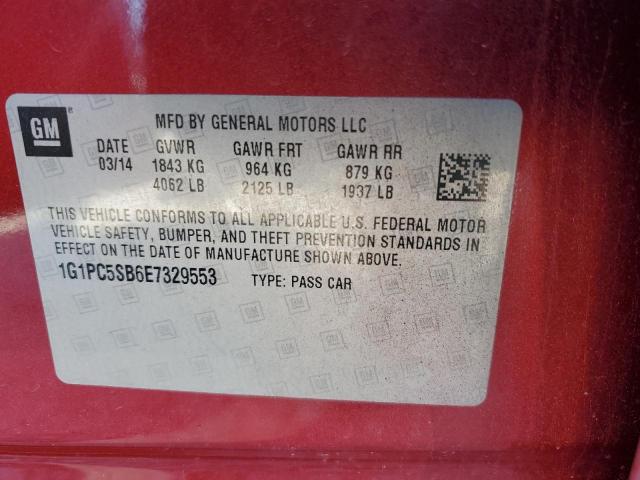 Photo 11 VIN: 1G1PC5SB6E7329553 - CHEVROLET CRUZE 