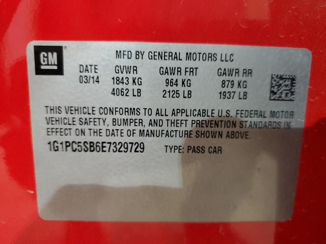 Photo 11 VIN: 1G1PC5SB6E7329729 - CHEVROLET CRUZE 