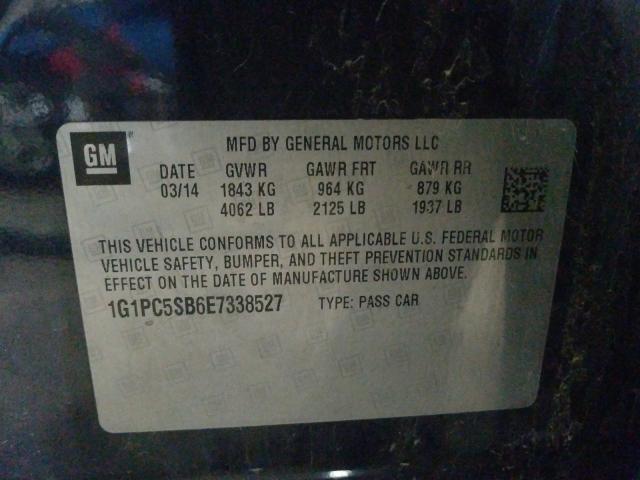 Photo 9 VIN: 1G1PC5SB6E7338527 - CHEVROLET CRUZE LT 