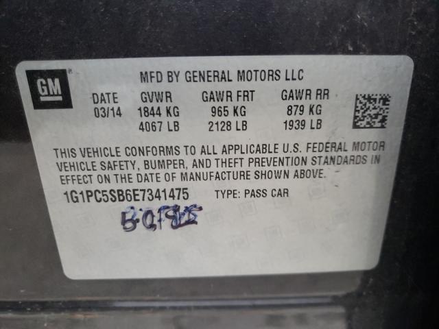 Photo 9 VIN: 1G1PC5SB6E7341475 - CHEVROLET CRUZE LT 