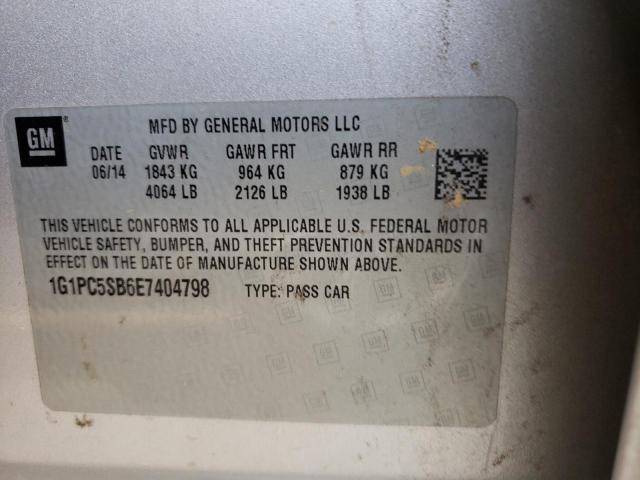 Photo 11 VIN: 1G1PC5SB6E7404798 - CHEVROLET CRUZE LT 