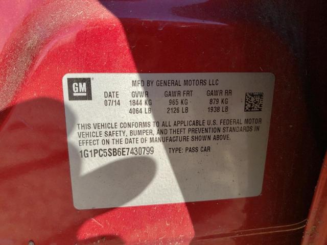 Photo 11 VIN: 1G1PC5SB6E7430799 - CHEVROLET CRUZE LT 