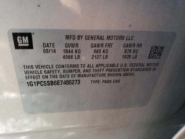 Photo 12 VIN: 1G1PC5SB6E7486273 - CHEVROLET CRUZE 