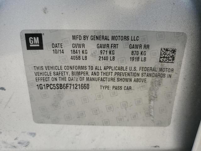 Photo 11 VIN: 1G1PC5SB6F7121660 - CHEVROLET CRUZE LT 