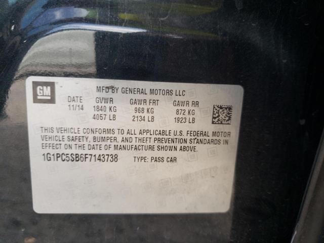 Photo 9 VIN: 1G1PC5SB6F7143738 - CHEVROLET CRUZE LT 