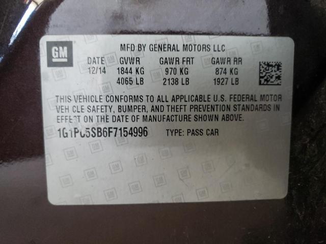 Photo 11 VIN: 1G1PC5SB6F7154996 - CHEVROLET CRUZE 