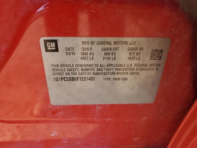 Photo 11 VIN: 1G1PC5SB6F7231401 - CHEVROLET CRUZE 